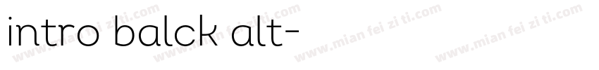 intro balck alt字体转换